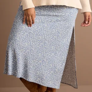 Arula Kassidy Floral Maxi Skirt NWT 0X Dusty Blue thumbnail 2