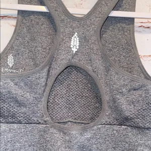 Free People FP movement Gray Sleeveless Romper active large shorts onesie thumbnail 6
