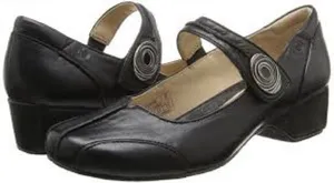 Josef Seibel black leather‎ mary Jane pumps women’s size 36 thumbnail 1