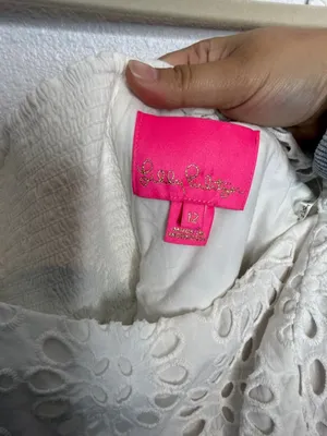 Lilly Pulitzer Kay Dress Resort White Cotton Size 12 thumbnail 5