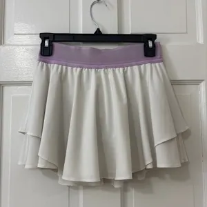 Lululemon Court Rival High Rise Skirt 4 White Purple Skort Tennis Gym Pickleball thumbnail 2