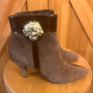 Bijou! by AJ Valenci Womens 492955 Size 7M Brown side zip boot 3” thumbnail 1