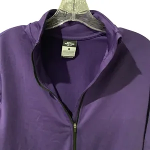 Nike Pro Dri-Fit Women's Deep Purple Zipper Jacket EXCELLENT CONDITION Size L thumbnail 10
