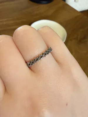 Pandora Band of Asymmetric Stars Ring in Sterling Silver 925 Size 9 thumbnail 4