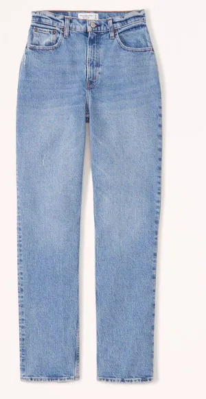 Abercrombie 90’s Straight Ultra High Rise Curve Love Jeans thumbnail 1