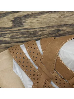 NWT Easy Spirit Melinna Womens Strappy Slip On Sandal SEMELINNA3 Medium Brown 7M thumbnail 16