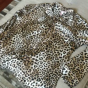 Victoria's Secret LS Cheetah Printed Pajama Button Down thumbnail 1
