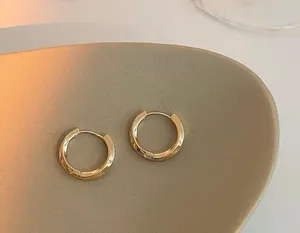 18K Gold Plated Twisted Gold Hoop Earrings for Women thumbnail 2