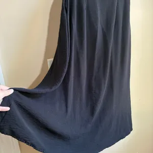 Unbranded Halter One Shoulder Midi Dress Small Black Womens Stretch Crinkle thumbnail 6