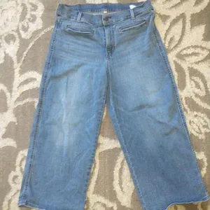 Levi’s wide leg cropped denim thumbnail 1