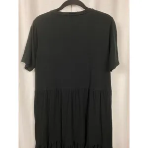 J.Crew Black Cotton Tiered Midi Dress Sz.L thumbnail 9