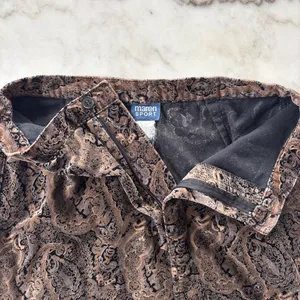 Vintage 90s Maren Sport Velvet Paisley Maxi Skirt Whimsigoth Fairycore 28" Waist thumbnail 3