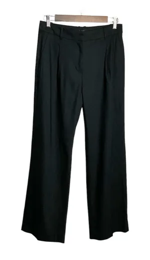 J. Crew Black Linen‎ Trouser Pants Size 4 Petite New thumbnail 1