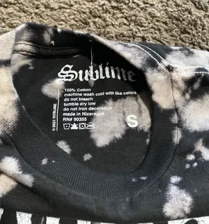 Sublime Black Bleach Tee Size Small thumbnail 3