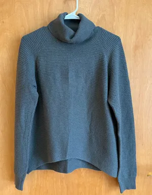 Kuhl Womens Gray Ribbed Turtleneck Sweater Merino Wool Blend Style 4406 Small‎ thumbnail 1
