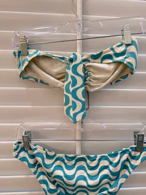 Eberjey Blue Ivory Wave Print Bikini Set Medium thumbnail 5
