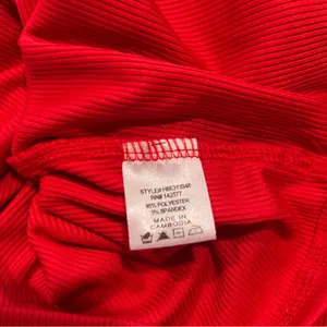 Haute Monde Red Stretch Ribbed Jersey Knit Side Slit Bodycon‎ Scoop Maxi Dress S thumbnail 10