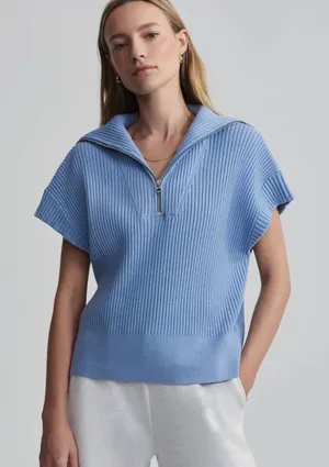 Varley Rory Half Zip knit Ashley blue  thumbnail 1