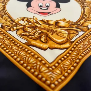 Vintage Walt Disney Company x Echo Conductor Mickey Silk Twill Square Scarf thumbnail 5
