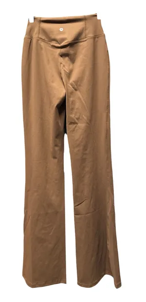 Halara Flex DayStretch Casual Work Pants Brown Mid Rise Wide Side Zipper XS NWT thumbnail 1