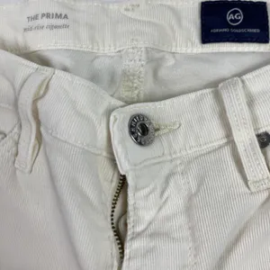 AG Adriano Goldschmied Prima‎ Jeans Womens 25R White Corduroy Cigarette thumbnail 3
