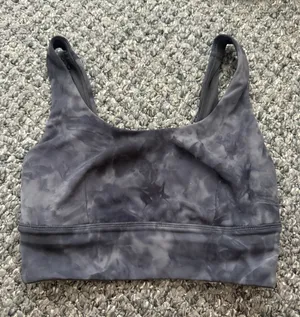 lululemon athletica Gray Tie-Dye Light Support Sports Bra thumbnail 1