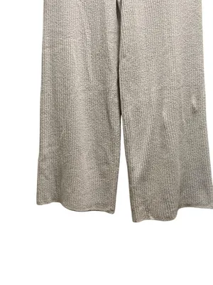 Spiritual Gangster High Rise Wide Leg Knit Sweater Pants Cream Size L Neutral thumbnail 7