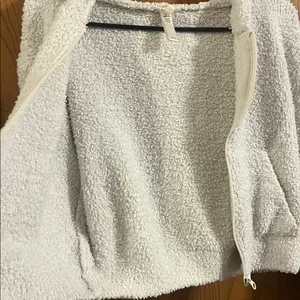 Skims Cozy Teddy Knit Bone‎ Zip-Up Hoodie XXS/XS thumbnail 10