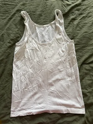 Lululemon White Seek Simplicity Ribbed Tank Size 4 thumbnail 3