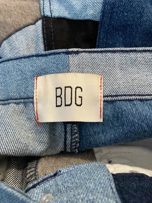 BDG Urban Outfitters High Rise Baggy Patchwork Embroidered Jeans Size 27 thumbnail 7