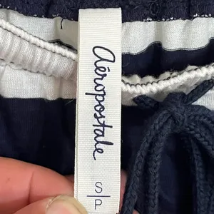 Aeropostale Navy White Striped Maxi‎ Skirt Blue Colorblock Hem Size Small Y2K thumbnail 7