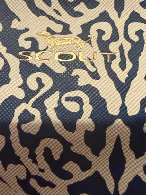 Scully Navy and White Damask Wristlet Clutch Blue thumbnail 3
