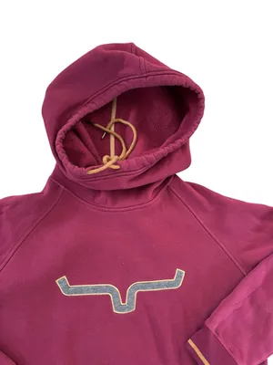 Kimes Ranch Women's Two Scoops Hoodie Women’s Sz L Red Berry Cowl Neck Logo thumbnail 3