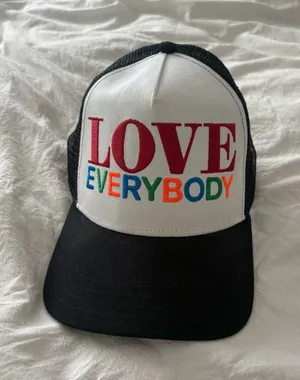 CHNGE Love Everybody Trucker Hat Black thumbnail 1