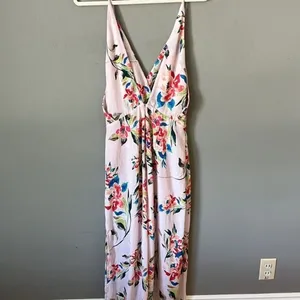 Lush Womens Sleevless V Neck Open‎ V Back Floral Print Maxi Dress thumbnail 5