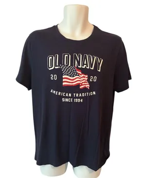 Old Navy Mens T Shirt 2020 American Tradition USA Flag Blue Size Large Preowned thumbnail 1