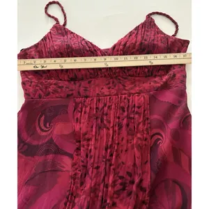 Y2K Babydoll Sangria Silk Dress Size 14 Red Fairy Whimsigoth Romantic Mystical thumbnail 9