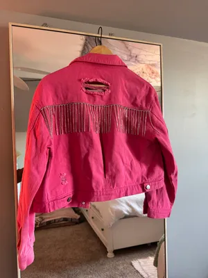 Pink Denim Jacket Size M thumbnail 4