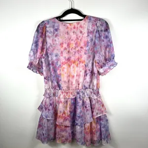 Amanda Uprichard Adriel Mini Cocktail Fairy Cotton Candy Wash‎ Ruffle Dress Sz M thumbnail 9