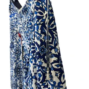 New Milly for Design‎ Nation floral skirt blue white unlined side zipper medium thumbnail 3