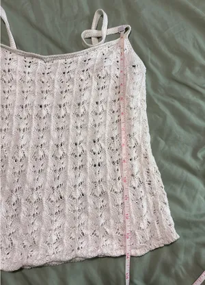 Aritzia Wilfred Gemma White Crochet Tank thumbnail 10