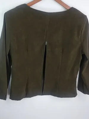 DJ Summers 14 Chocolate Zip Suit Top Plus Funeral thumbnail 9
