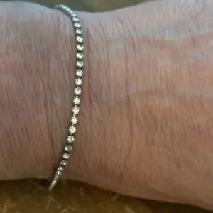 Vintage dainty rhinestone tennis bracelet thumbnail 2