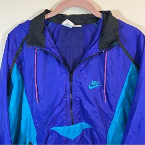 Vintage Nike Windbreaker Purple Blue Medium‎ Gray Tag thumbnail 2