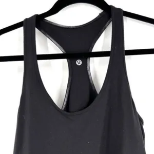 Lululemon Cool Racerback Tank Womens 4 Black Reversible Yoga Activewear Tank Top thumbnail 5