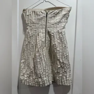 American Eagle Cream Strapless‎ Dress Size 6 thumbnail 2