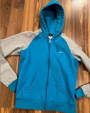 Nike Sweater Womens large Blue Hoodie Full Zip Team Club Gym Outdoors Ladies thumbnail 2