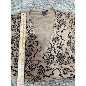 Windsor Crop Top XS Whimsigoth Goth 90s Boho Dark Romantic Burnout Babydoll Sheer thumbnail 12