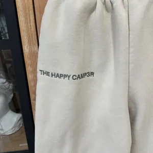 The Happy Camp3r cloud sweatpants beige embroidered soft joggers pockets fleece thumbnail 4