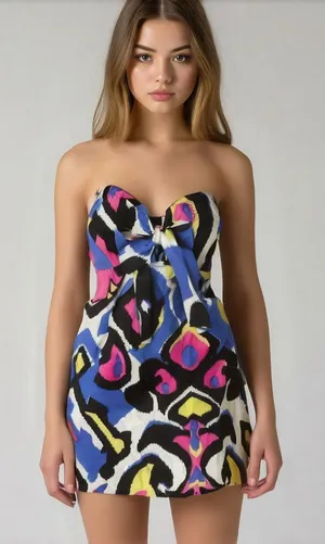 Alice and Trixie Multicolor Cocktail Mini Dress Size Small/Medium thumbnail 1